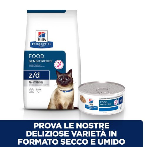 Hill's Prescription Diet Z/D Food Sensitivities cibo umido per gatti (lattine)