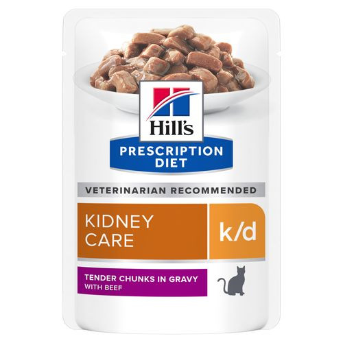 Hill's Prescription Diet  K/D con manzo per gatto (bustine 85 g)
