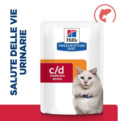 Hill's Prescription C/D Urinary Stress con salmone per gatto (85 g)