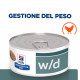 Hill's Prescription Diet W/D Multi-Benefit con pollo cibo umido per gatti (lattine)