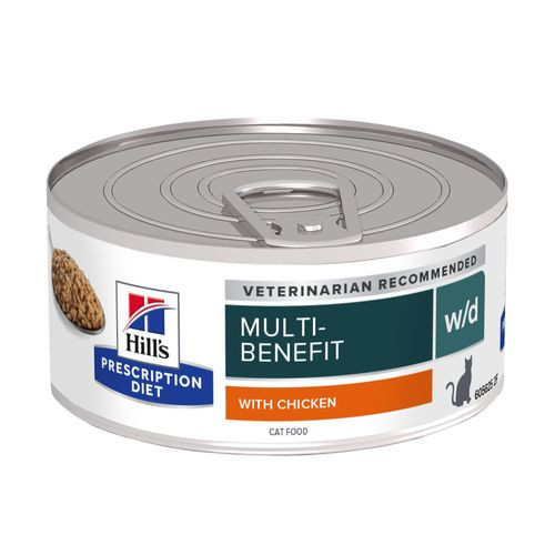Hill's Prescription Diet W/D Multi-Benefit con pollo cibo umido per gatti (lattine)