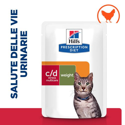 Hill's Prescription C/D Urinary Stress + Metabolic Urinary + Weight Care 85 gr umido per gatto