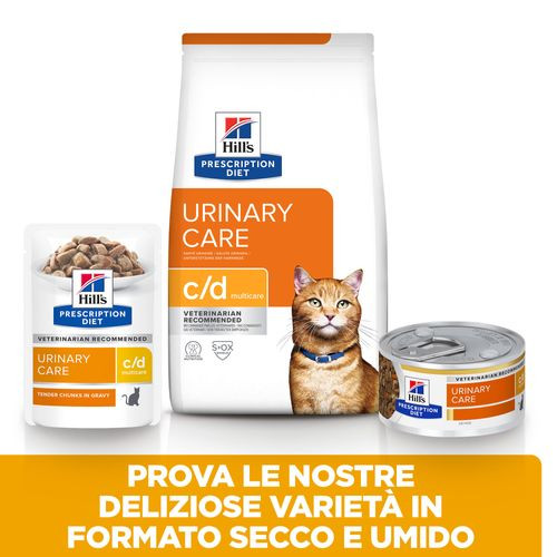 Hill's Prescription Diet C/D Multicare Urinary Care con pollo cibo umido per gatti (156 gr)