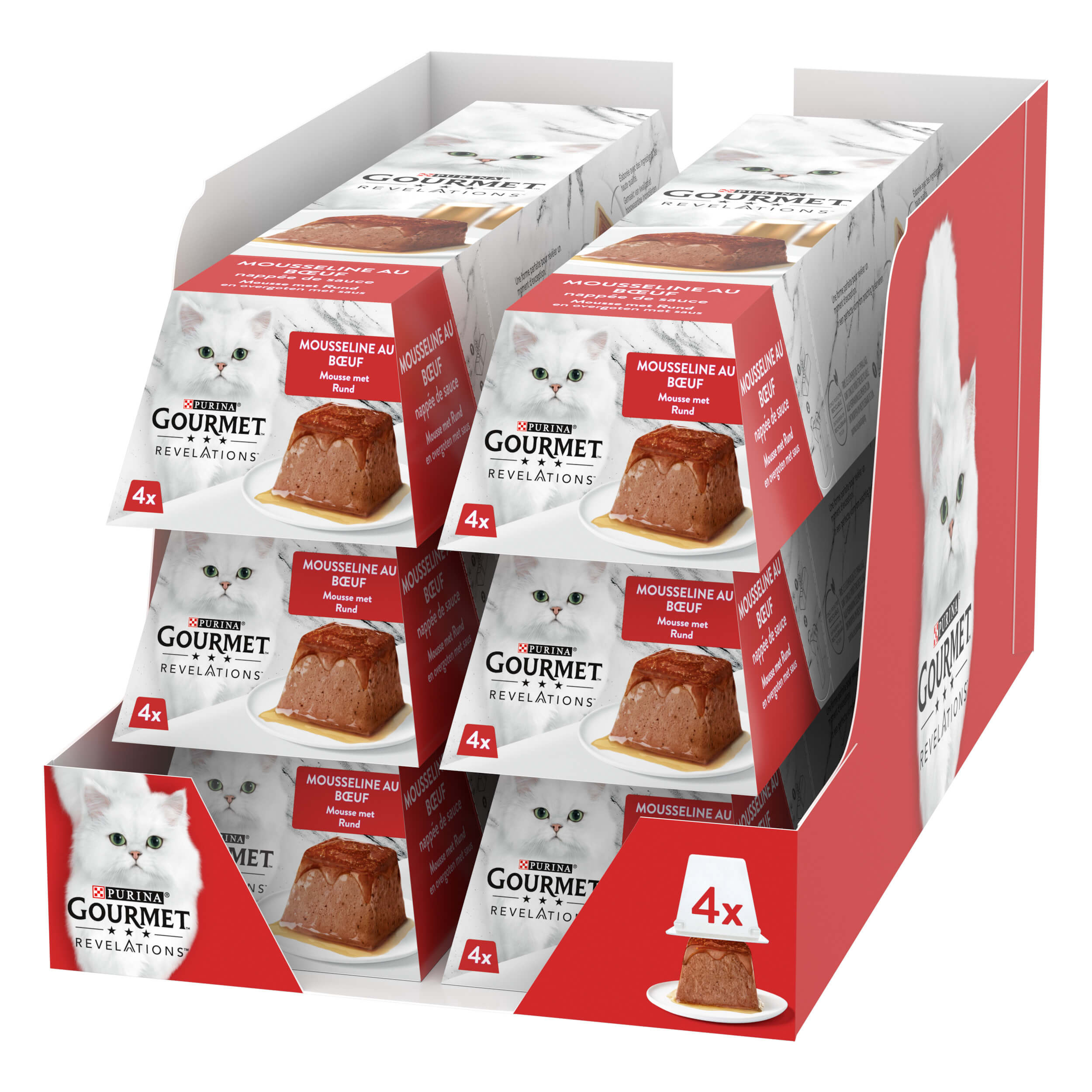 Purina Gourmet Revelations mousse met rund nat kattenvoer (57 gr)