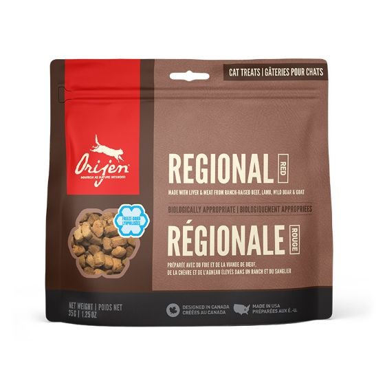 Orijen Regional Red snacks per gatto