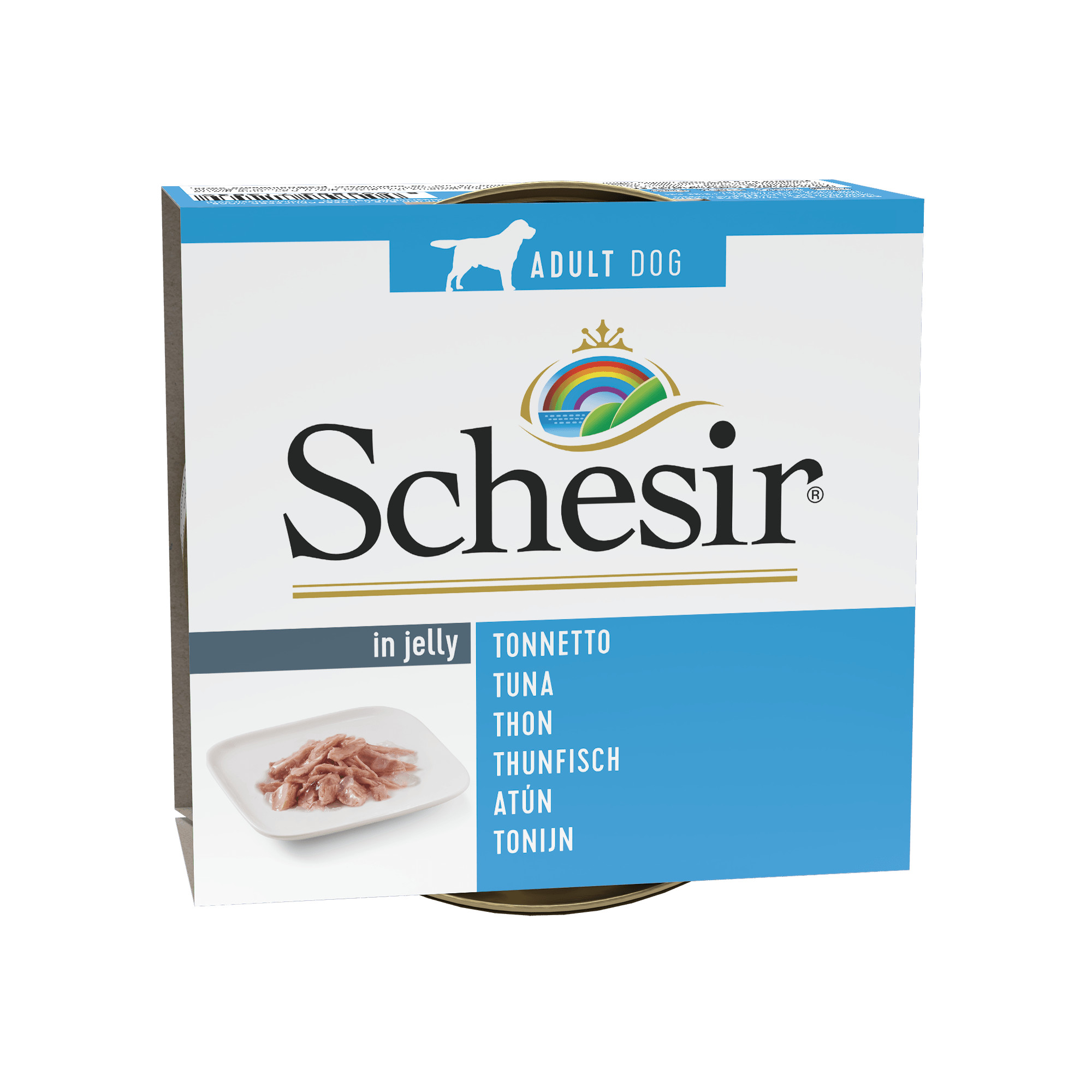 Schesir tonnetto (gelatina) cibo umido per cani (lattina)