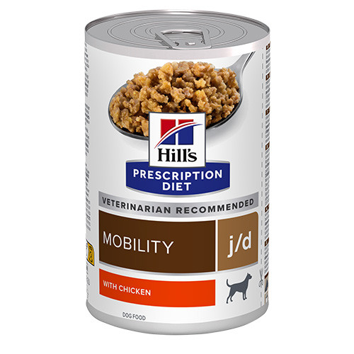 Hill's Prescription Diet J/D Mobility cibo umido con pollo per cani (lattine)