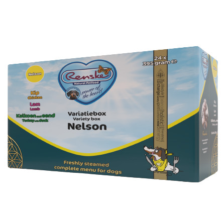 Renske Variety box Nelson cibo umido da carne fresca al vapore per cani (tetrapak)