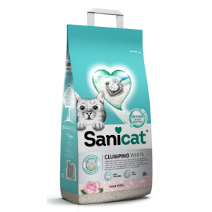 Sanicat Clumping White Rose Petal kattengrit