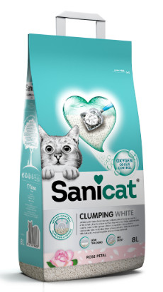 Sanicat Clumping White Rose Petal kattengrit