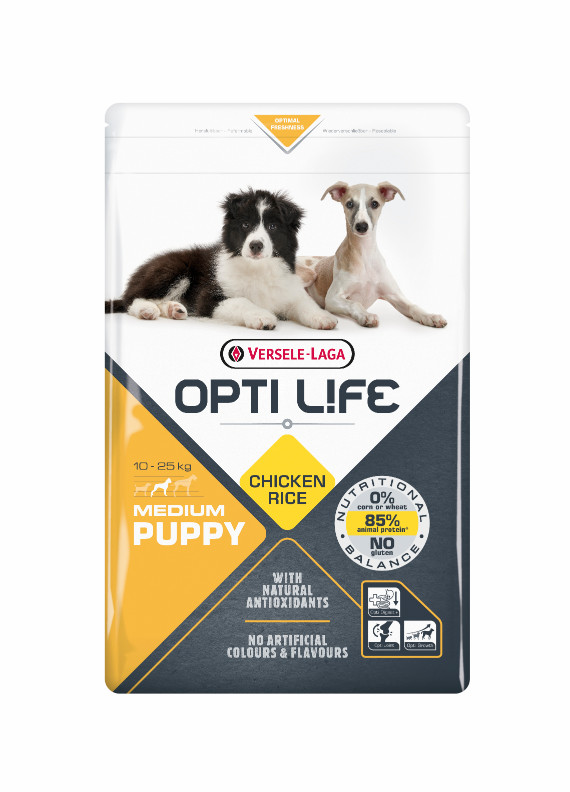Opti Life (Cucciolo) Puppy Medium Cane, con pollo e riso