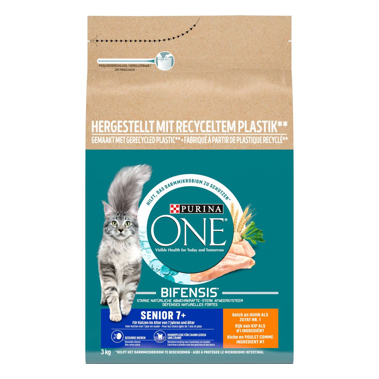 Purina One Senior Kip Volkoren Granen kattenvoer