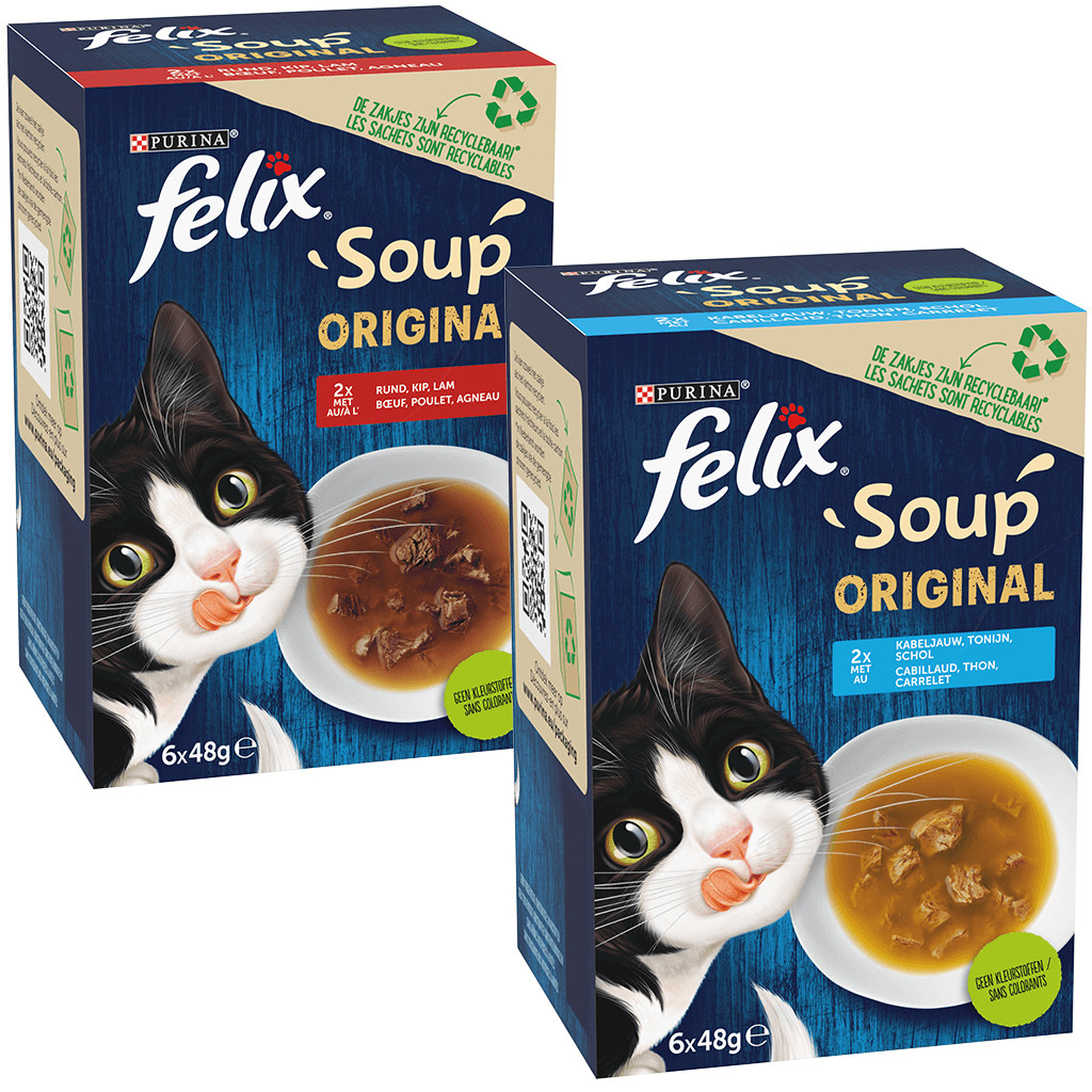 Felix Soup Combipack Farm Selectie + Visselectie Kattensoep