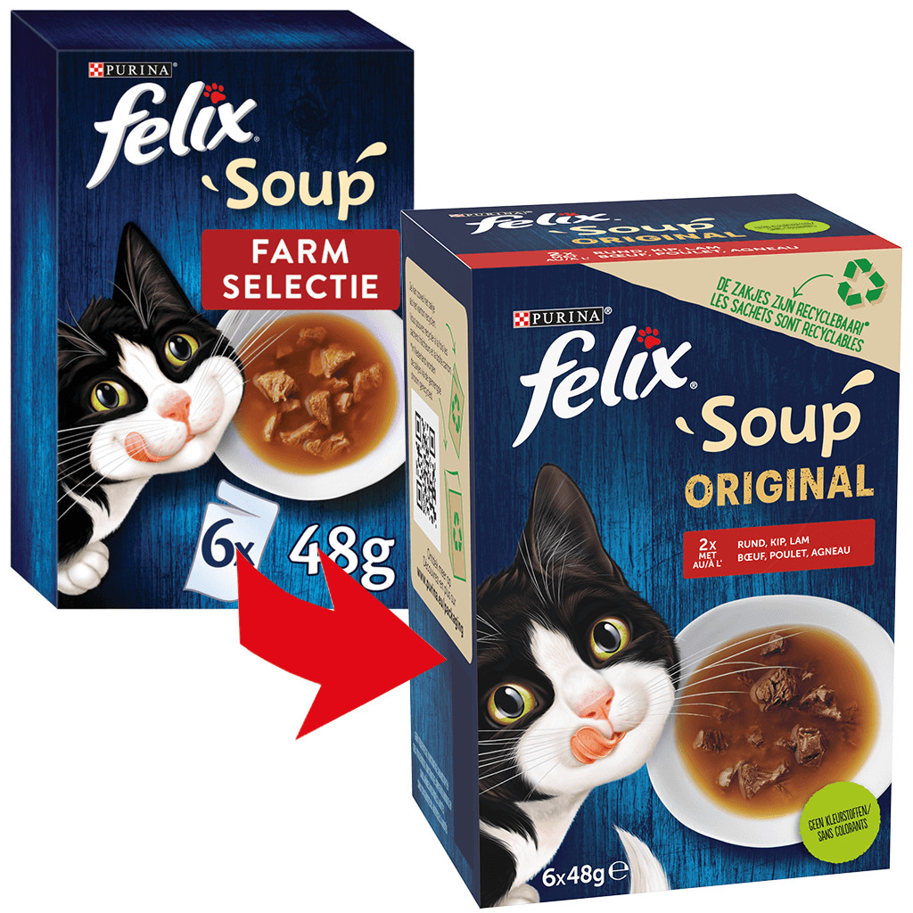 Felix Soup Combipack Farm Selectie + Visselectie Kattensoep