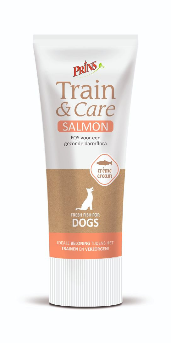 Immagine di 75 g Prins Train & Care crema al salmone snack per cane