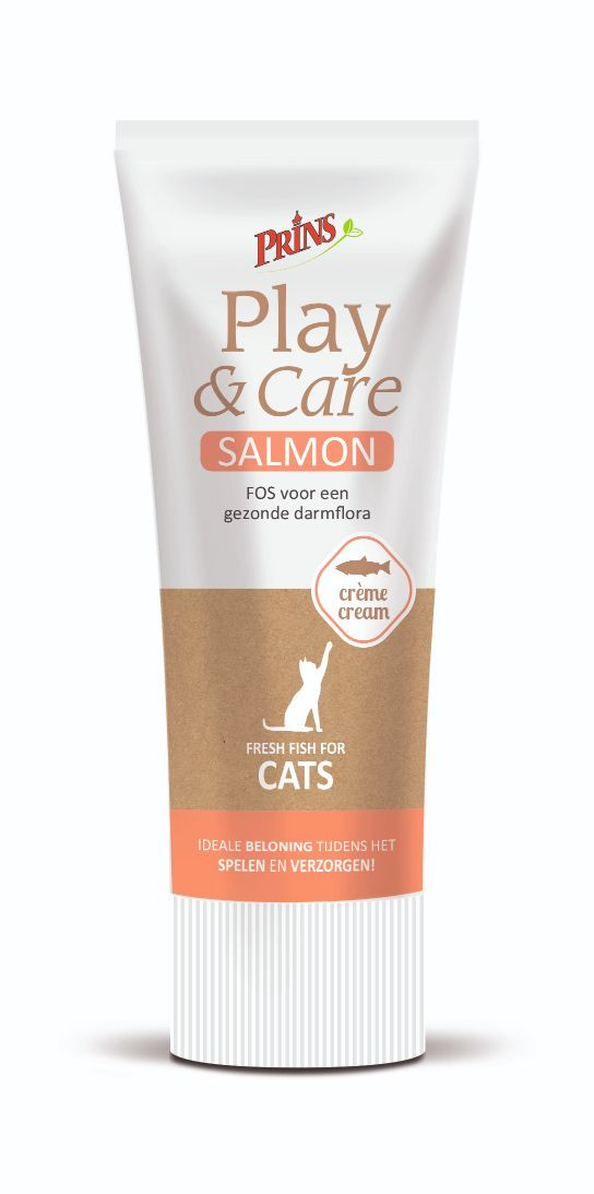 Immagine di 75 g Prins Play & Care crema al salmone snack per gatto