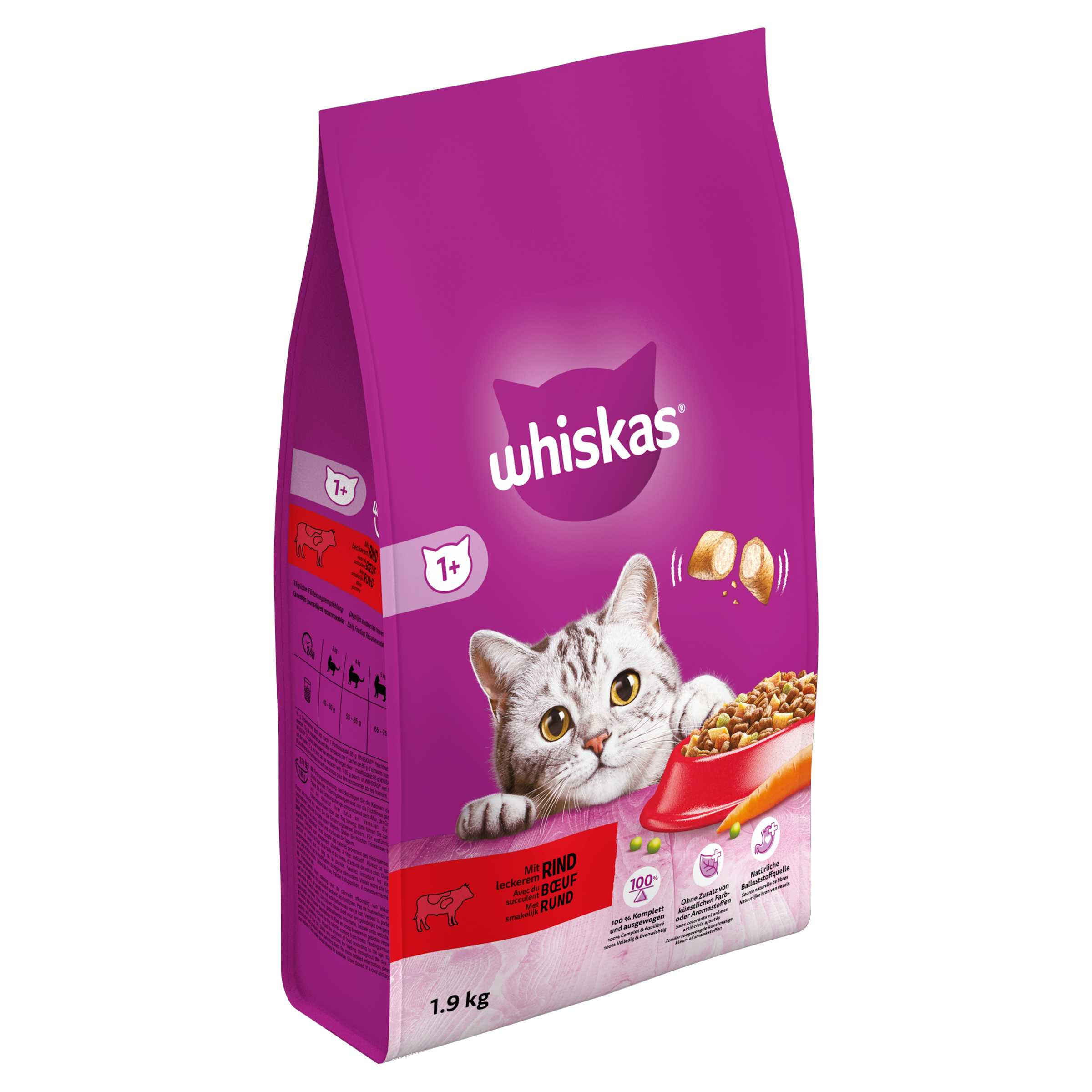 Whiskas Adult 1+ con manzo per gatti