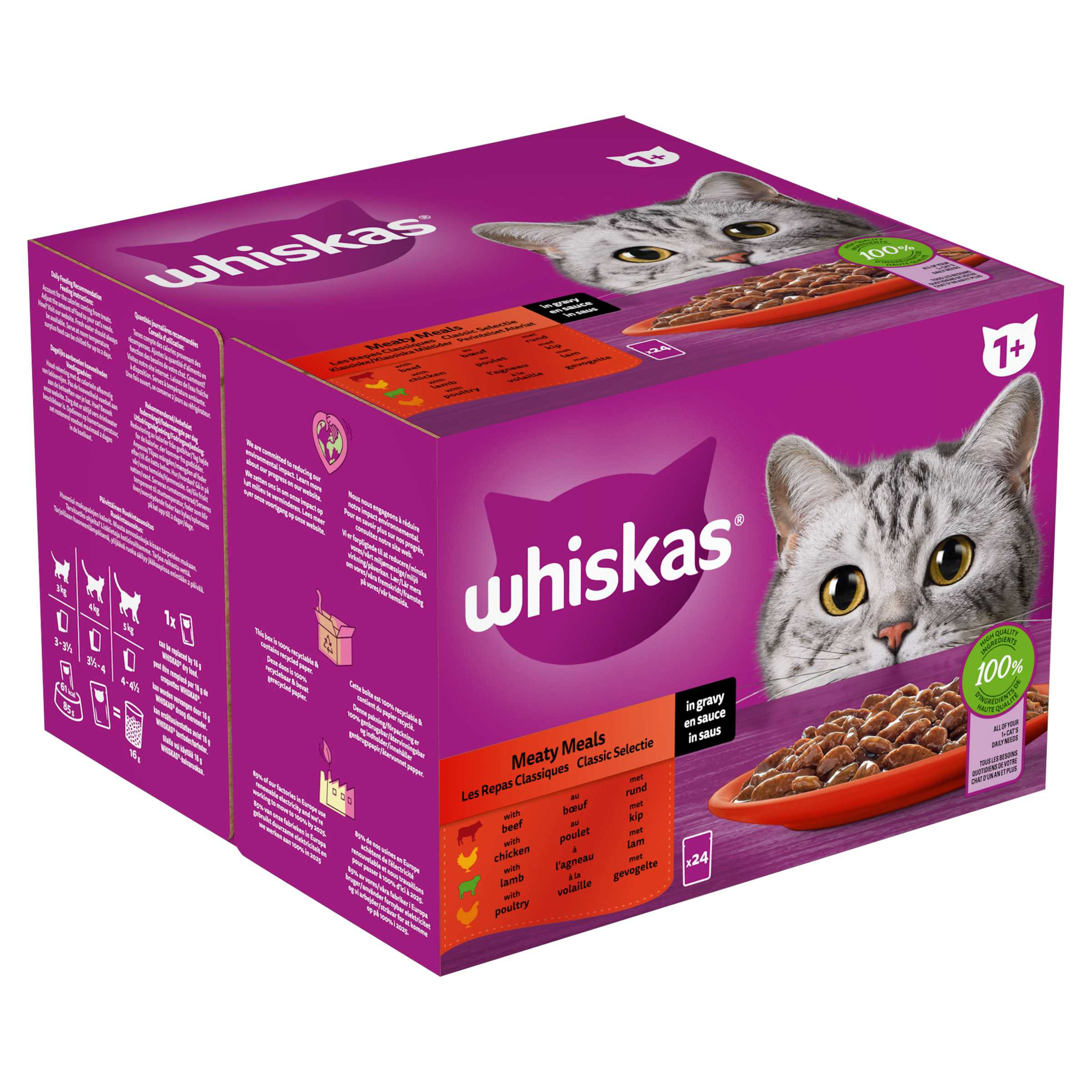 Whiskas 1+ Classic Selectie Groenten pouches multipack 24 x 100g