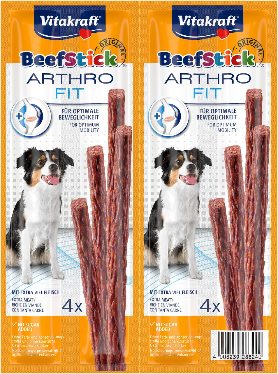 Immagine di 10 confezioni Vitakraft Beefstick Arthrofit Bastoncini per cane (4 st.)