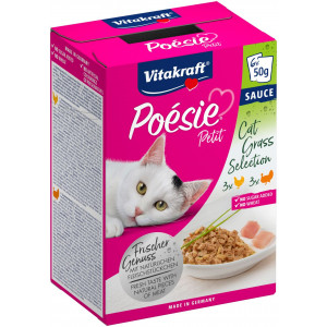 Vitakraft Poésie Petit Cat Grass Selection natvoer kat (6 x 50 g)