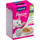 Vitakraft Poésie Petit Cat Grass Selection con erba gatta cibo umido per gatto (6 x 50 g)