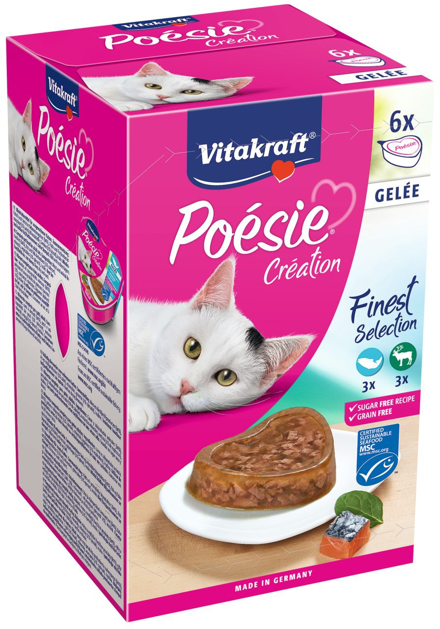 Vitakraft Poésie Création in gelei natvoer kat multipack (6 x 85 g)