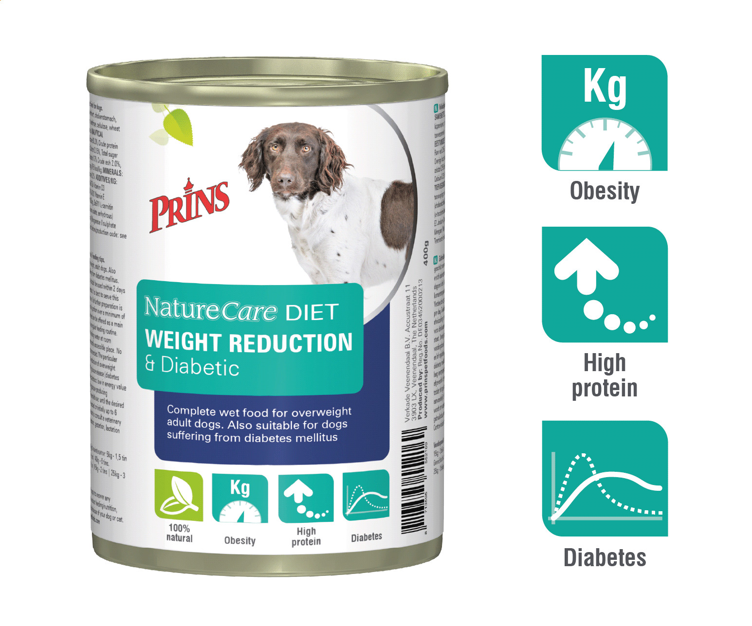 Prins NatureCare Diet Controllo Peso & Diabete umido per cane