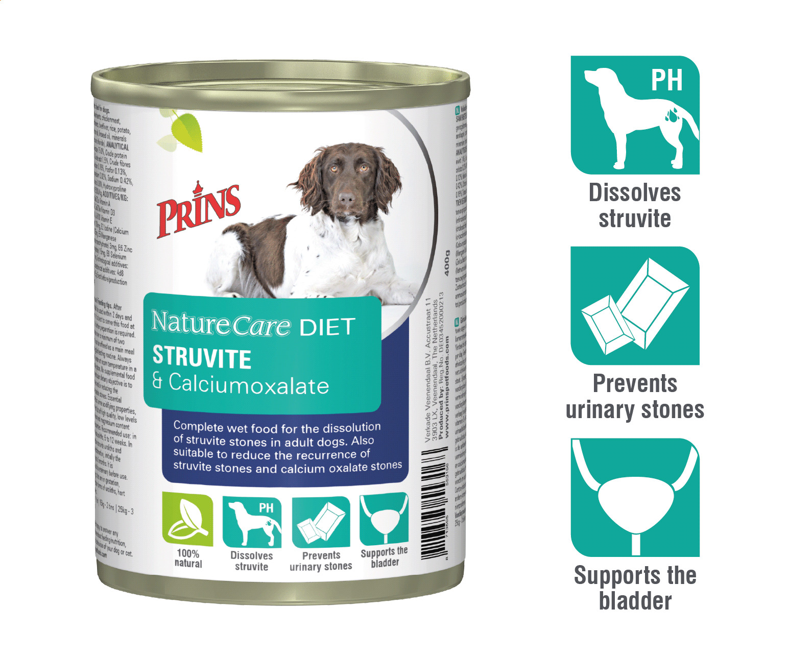 Prins NatureCare Diet Struvite & Ossalato di calcio umido per cane