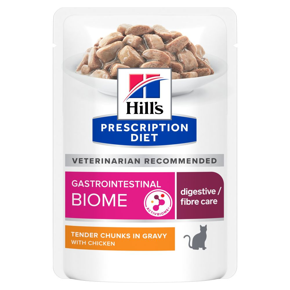 Hill's Prescription Diet Gastrointestinal Biome natvoer kat met kip maaltijdzakje