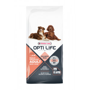 Opti Life Skin Care Medium/Maxi Cane, con salmone e riso