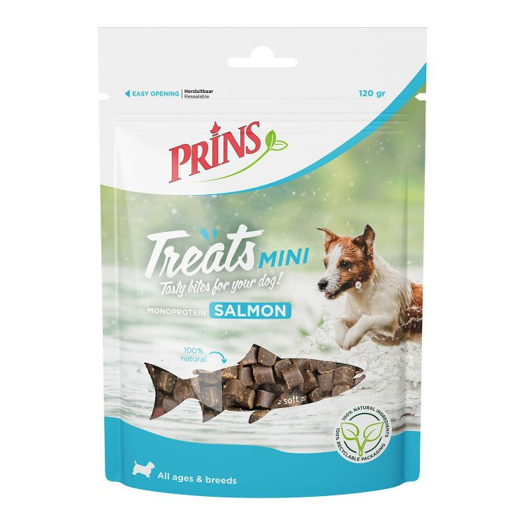 Prins Treats Mini Salmone snack per cane (120g)