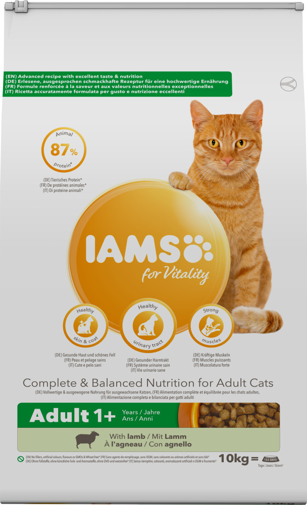 Iams For Vitality Adult Lam kattenvoer