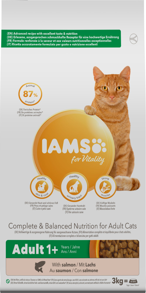 Iams For Vitality Adult Zalm kattenvoer