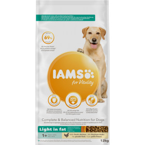 Iams for Vitality Adult Light in Fat hondenvoer