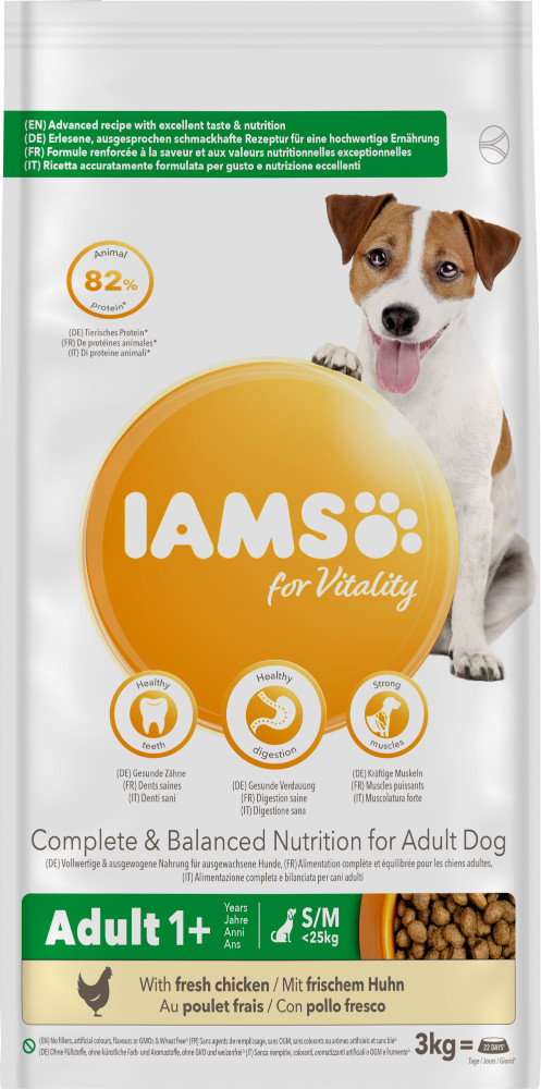 Iams for Vitality Adult Small & Medium Kip hondenvoer