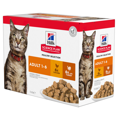 Hill’s Adult Poultry Selection Combi cibo umido per gatto