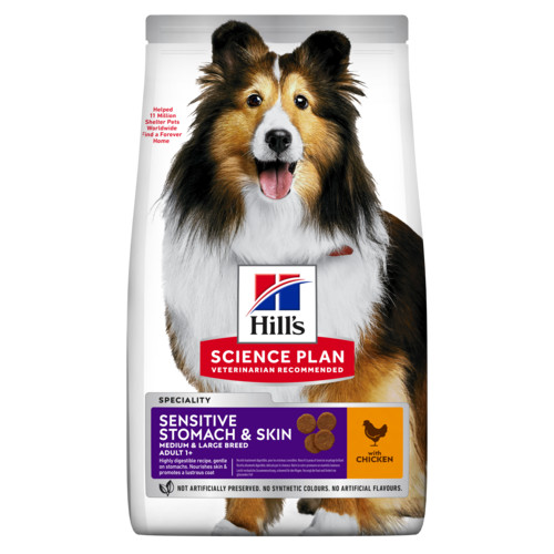 Hill's Adult Sensitive Stomach & Skin Kip hondenvoer