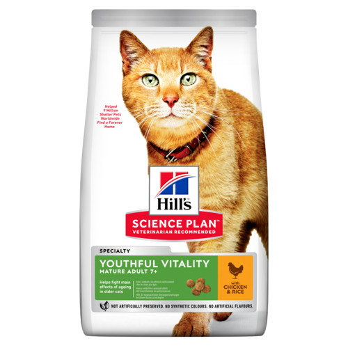 Hill's Mature Adult 7+ Senior Vitality con pollo e riso per gatto