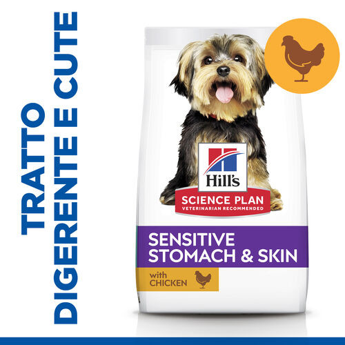 Hill´s Adult Sensitive Stomach & Skin Small & Mini Pollo per cane