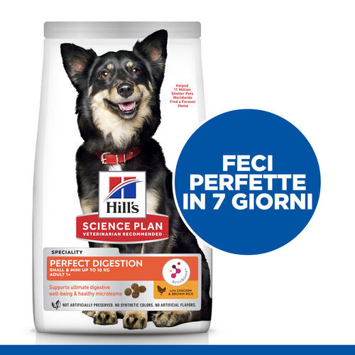 Hill's Adult Perfect Digestion Small&Mini met kip & bruine rijst hondenvoer