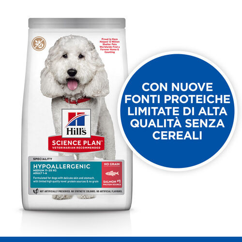 Hill's Adult Medium Hypoallergenic con salmone per cane