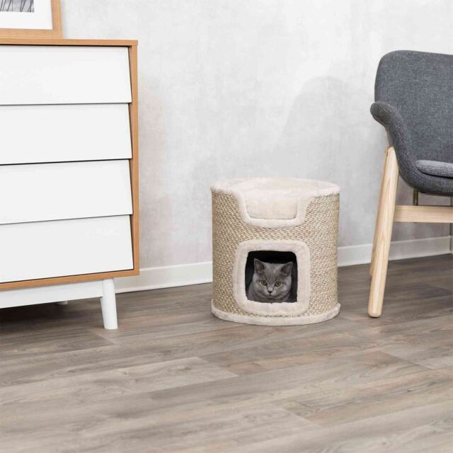 Trixie Cat Tower Ria krabpaal kattenmand lichtgrijs