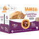 Iams Delights Senior Land & Sea Collection in salsa umido per gatto (12x85g)