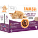 Iams Delights Adult Land & Sea Collection in salsa umido per gatto (12x85 g)