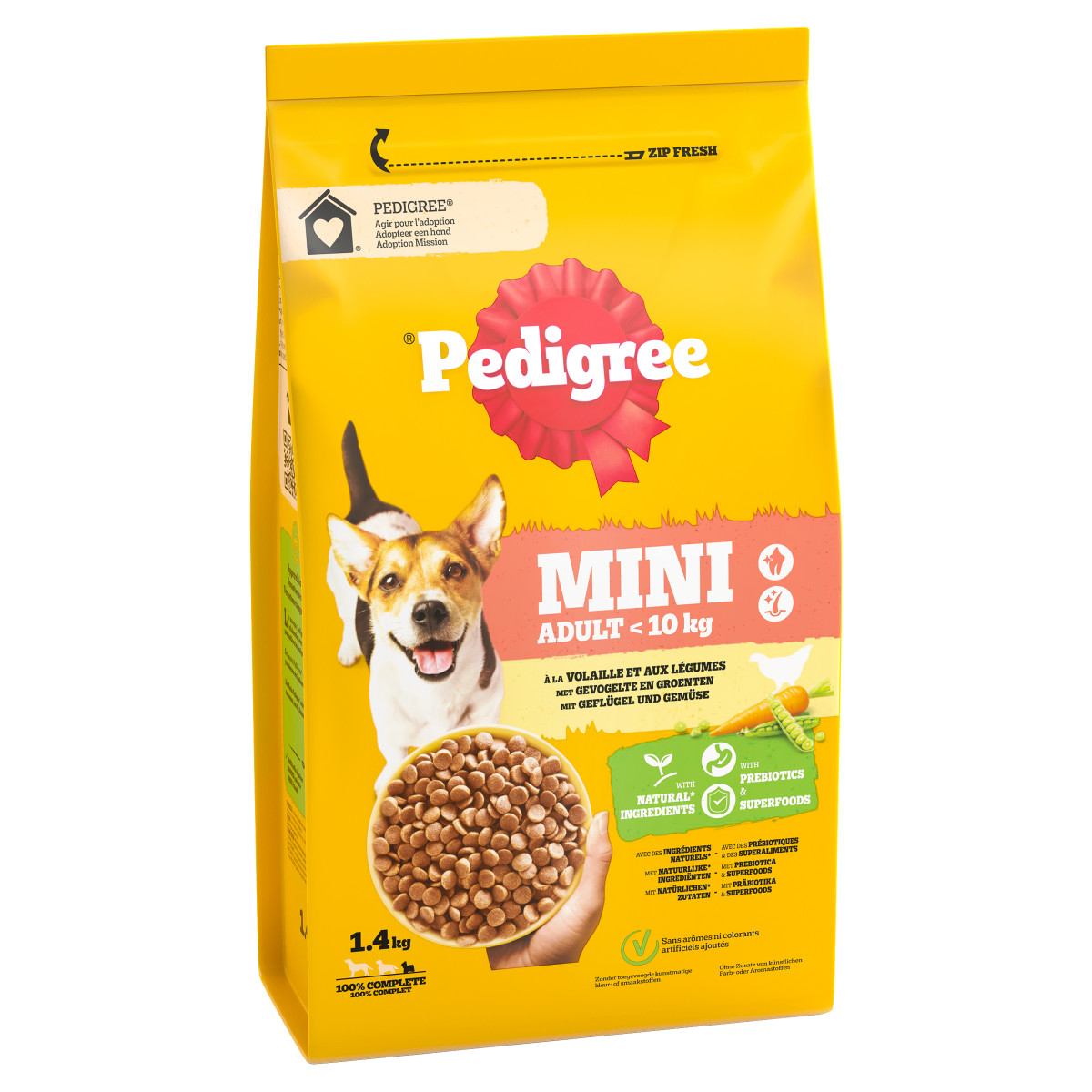 Pedigree Adult Mini con pollame per cane