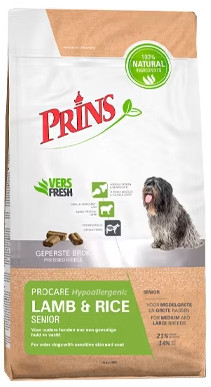 Prins ProCare Senior Hypoallergenic con agnello e riso per cane