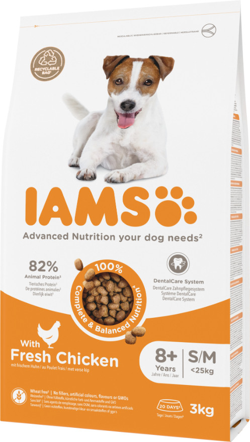Iams for Vitality Senior Small & Medium Kip hondenvoer