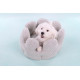 Cuccia Jacquard grigia per gatti e cani di piccola taglia