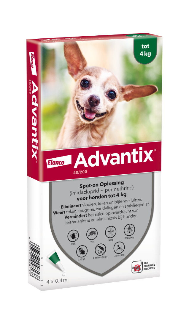 Advantix spot-on 40/200 antiparassitario per cani (fino a 4 kg)