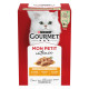 Gourmet Mon Petit Intense con pollame cibo umido per gatti